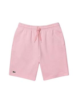 Bermuda Lacoste Sport Tennis Felpa Rosa Hombre