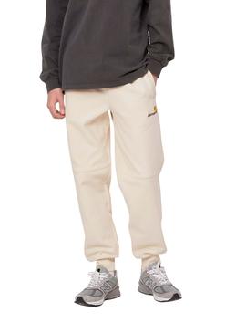 Pantalon Carhartt American Script Beige Hombre