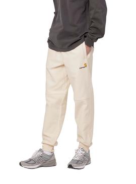 Pantalon Carhartt American Script Beige Hombre