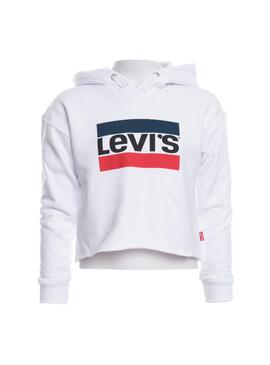 Sudadera Levis Mystery Blanco Para Niña