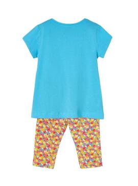 Conjunto Mayoral Leggings Corto Azul Frutas Niña