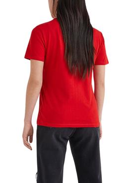 Camiseta Tommy Jeans Soft Roja para Mujer