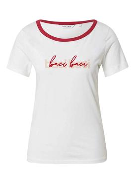 Camiseta Naf Naf BaciBaci Blanca para Mujer