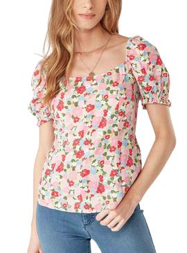 Blusa Naf Naf Estampado Floral Rosa para Mujer