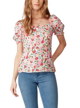 Blusa Naf Naf Estampado Floral Rosa para Mujer