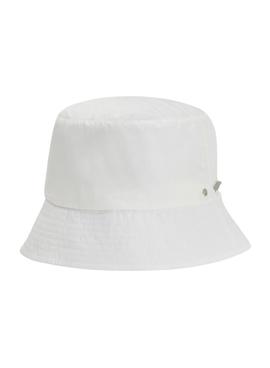 Gorro Tommy Jeans Festival Bucket Blanco Mujer