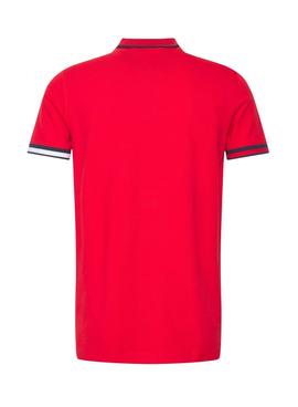 Polo Tommy Jeans Regular Flag Rojo para Hombre