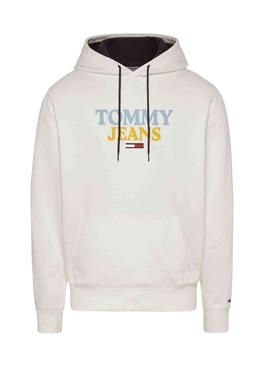 Sudadera Tommy Jeans Entry Blanca para Hombre