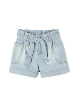 Short Mayoral Denim Lazo Para Niña