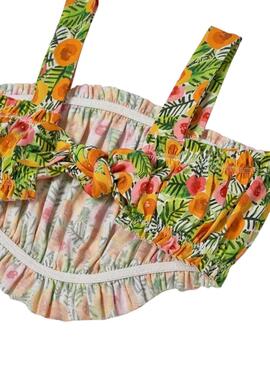 Conjunto Mayoral Short Top Peach Naranja Para Niña