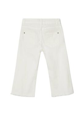 Pantalón Mayoral Straight Tobillero Blanco Niña