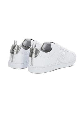 Zapatilla Lacoste Carnaby Evo Plateado Mujer