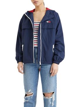 Cortavientos Tommy Jeans Chicago Marino para Mujer