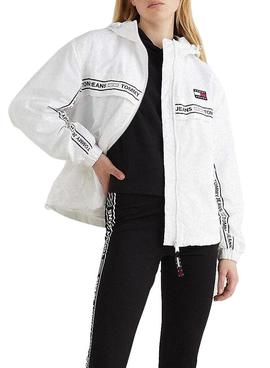 Cortavientos Tommy Jeans Chicago Blanca para Mujer