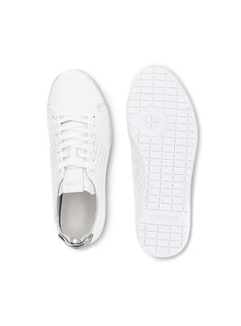 Zapatilla Lacoste Carnaby Evo Plateado Mujer