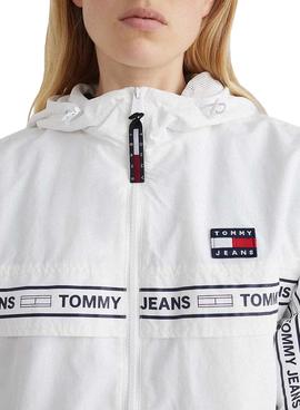 Cortavientos Tommy Jeans Chicago Blanca para Mujer
