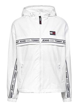 Cortavientos Tommy Jeans Chicago Blanca para Mujer