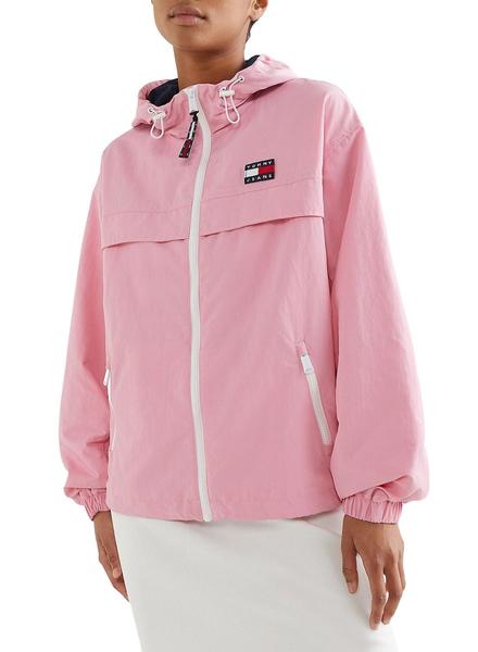 Cortavientos Tommy Jeans Chicago Rosa para Mujer