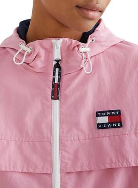 Cortavientos Tommy Jeans Chicago Rosa para Mujer