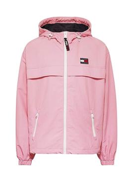 Cortavientos Tommy Jeans Chicago Rosa para Mujer