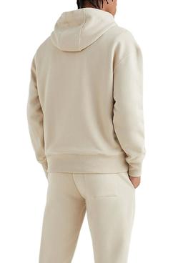 Sudadera Tommy Jeans Signature Beige para Hombre