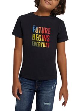 Camiseta  Mayoral Básica Future Negro Para Niño