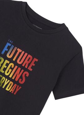 Camiseta  Mayoral Básica Future Negro Para Niño