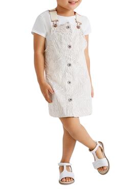 Pichi Mayoral Sarga Estampado Beige para Niña