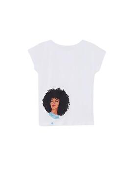 Camiseta Mayoral Face Blanca Para Niña