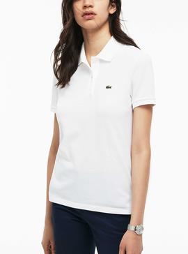 Polo Lacoste Classic Blanco para Mujer
