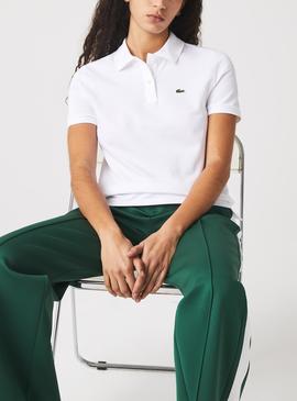 Polo Lacoste Classic Blanco para Mujer
