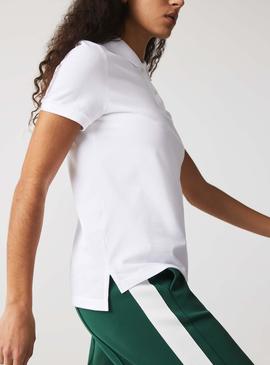 Polo Lacoste Classic Blanco para Mujer