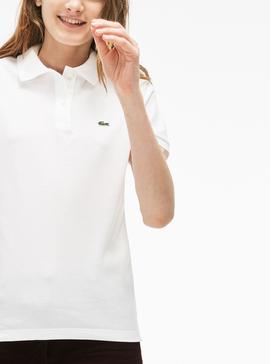 Polo Lacoste Classic Blanco para Mujer