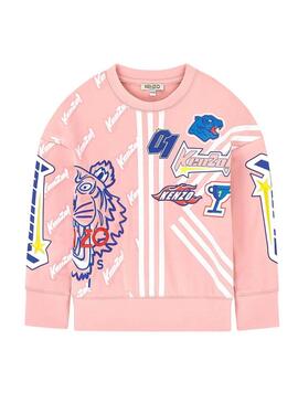 Sudadera Kenzo Frilly Rosa Niña