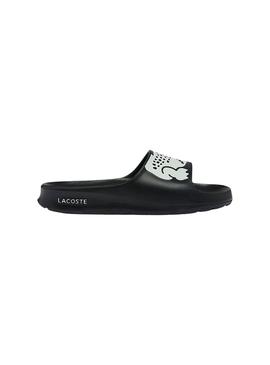 Chanclas Lacoste Croco 2.0 Negras para Mujer