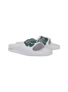 Chanclas Lacoste Croco 2.0 Blancas para Mujer