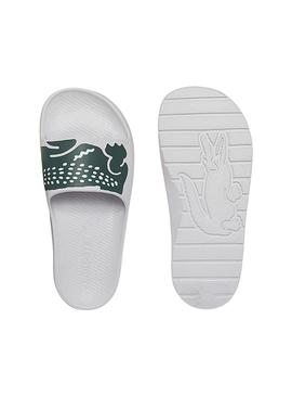 Chanclas Lacoste Croco 2.0 Blancas para Mujer