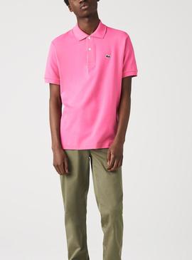 Polo Lacoste Classic Fit L1212 Fucsia para Hombre
