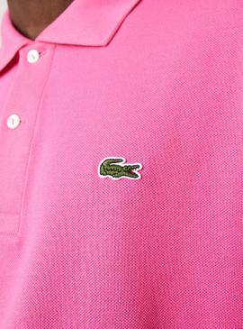 Polo Lacoste Classic Fit L1212 Fucsia para Hombre
