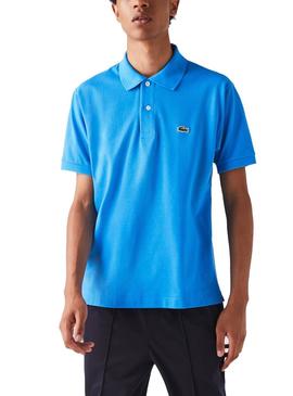 Polo Lacoste Básico Azul Claro Para Hombre