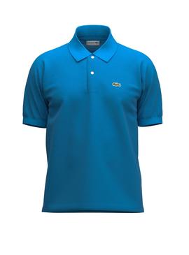 Polo Lacoste Básico Azul Claro Para Hombre