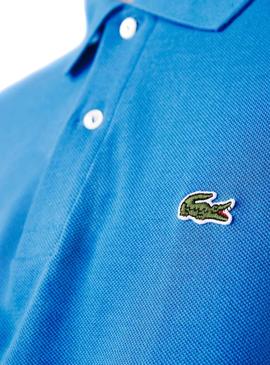 Polo Lacoste Básico Azul Claro Para Hombre