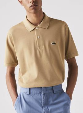 Polo Lacoste Classic Fit Tostado para Hombre