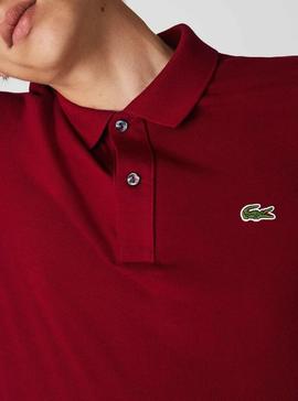 Polo Lacoste Basico Granate Hombre