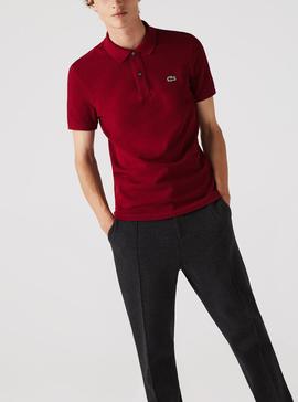 Polo Lacoste Basico Granate Hombre