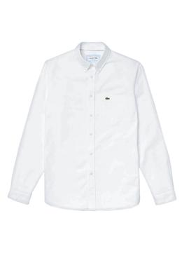Camisa Lacoste Oxford Blanco para Hombre