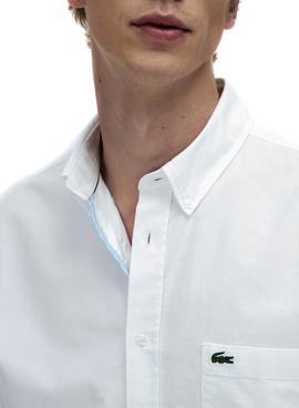 Camisa Lacoste Oxford Blanco para Hombre