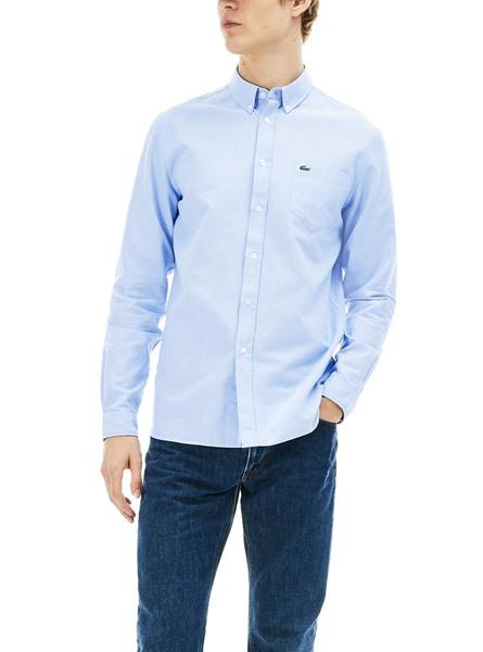 Camisa Lacoste Azul para Hombre