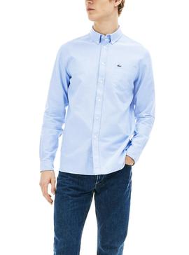 Camisa Lacoste Oxford Azul para Hombre