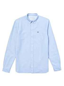 Camisa Lacoste Oxford Azul para Hombre